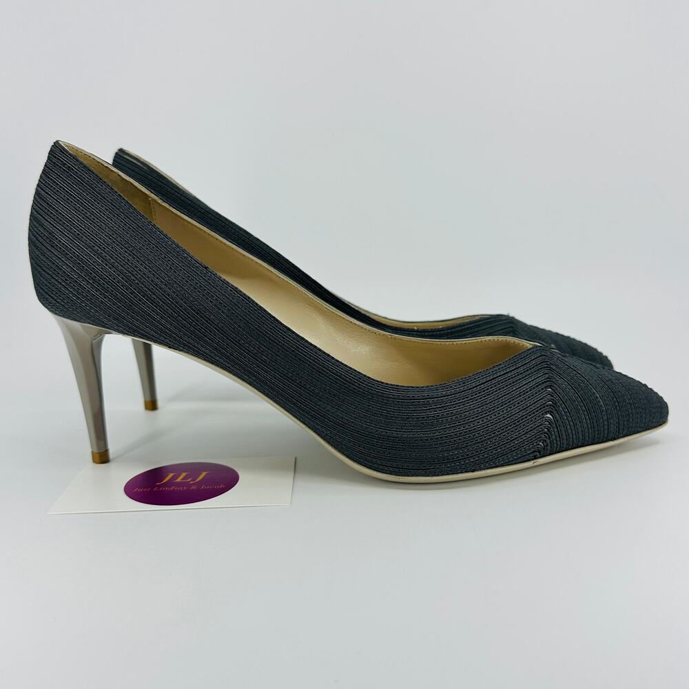 Giorgio Armani Women's Gray Textured Pointed Toe High Heel Pumps Size 40/ 9.5 US
